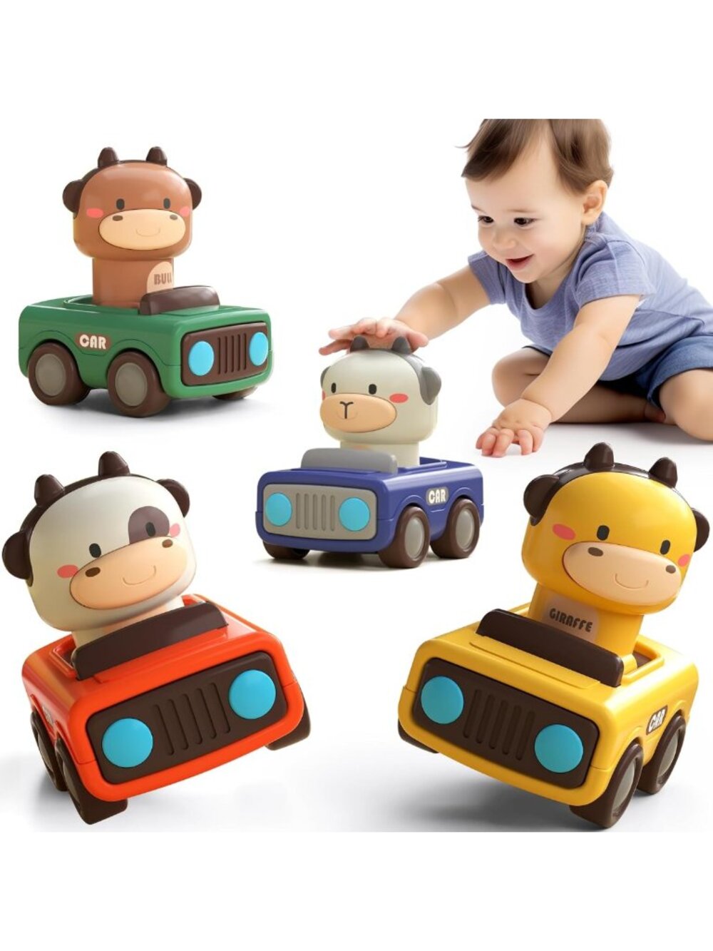 Press to Go Car Toy for Toddlers 1-3 | Fun Baby Gift for 1 Year Old Boys